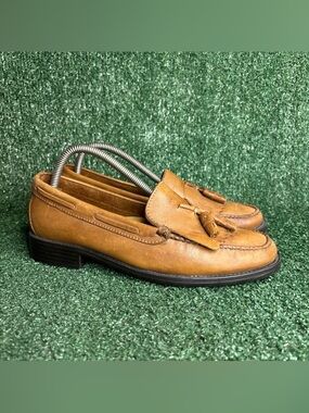 BASS WEEJUNS MARIETTA II BROWN WOMENS 9‎ W TASSEL LOAFERS LEATHER KILTIE SHOES